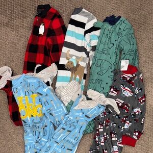 Toddler Foot Pajamas Zip Up 24 months, 5 pairs